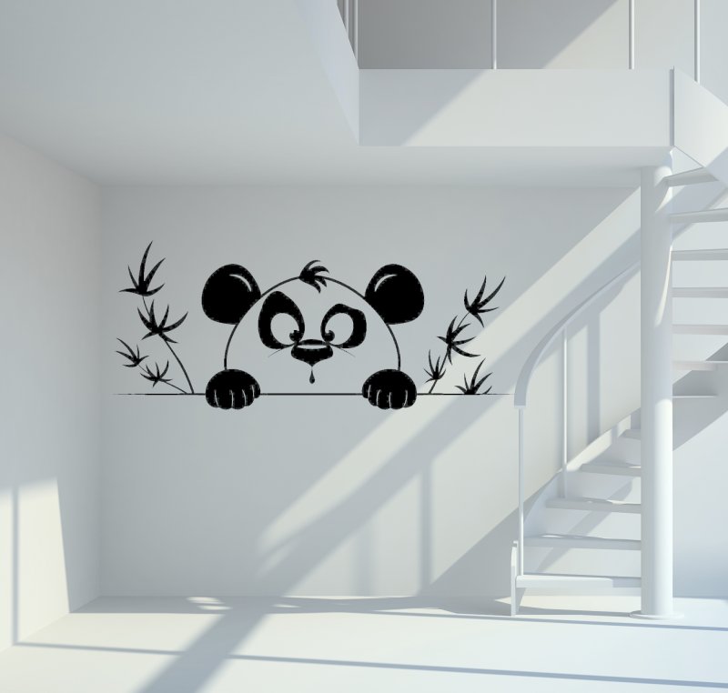 37088 Panda-Baby Wandtattoo